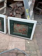 2 kozijntjes, Doe-het-zelf en Verbouw, Ophalen, Gevelraam of Ruit, Gebruikt, Minder dan 80 cm