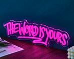 The world is yours neon lamp scarface nieuw, Huis en Inrichting, Lampen | Overige, Ophalen of Verzenden, Nieuw