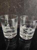 2 st. Vintage Whiskey Glazen Geëtst, Verzenden, Zo goed als nieuw, Overige typen