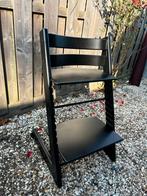 Zwarte Meegroeistoel - Stokke Tripp Trapp nieuw model zwart, Ophalen, Gebruikt, Meegroeistoel