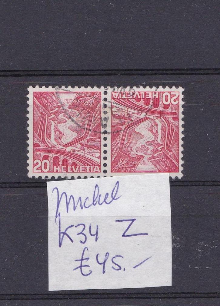 Zwitserland combinatie uit pzb K 34  Z gestempeld, Postzegels en Munten, Postzegels | Europa | Zwitserland, Gestempeld, Ophalen of Verzenden