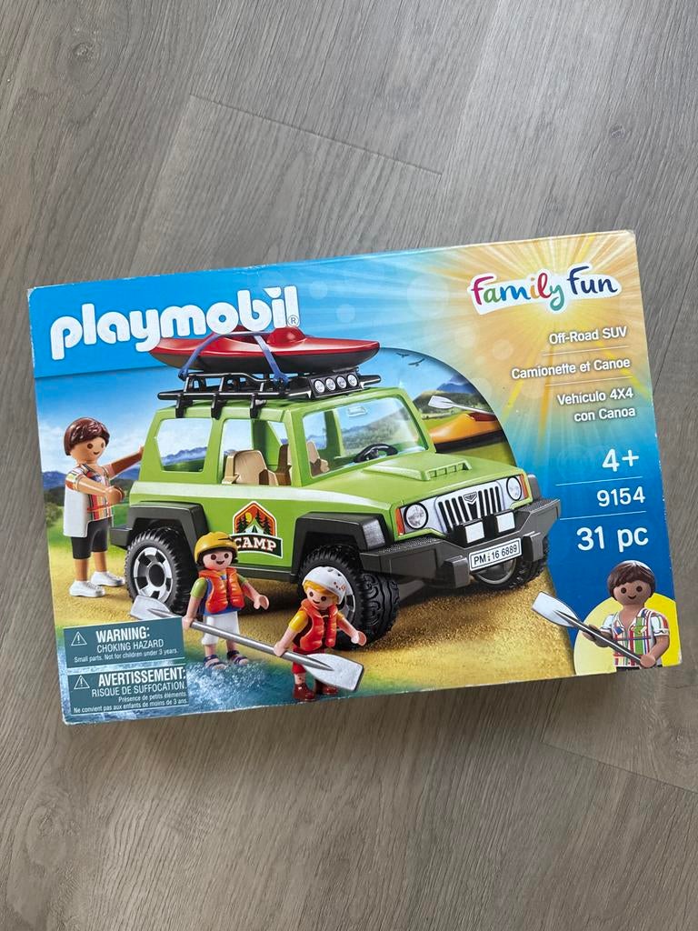 Playmobil Family Fun Off-Road SUV met Kano 9154 - Nieuw in d, Ophalen of Verzenden, Nieuw, Complete set