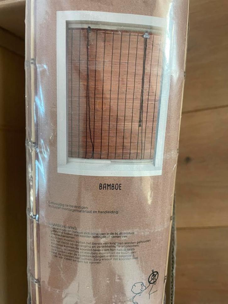 4 grote bamboe rolgordijnen nieuw, Huis en Inrichting, Stoffering | Gordijnen en Lamellen, Nieuw, 150 tot 200 cm, 100 tot 150 cm
