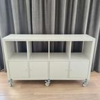 IKEA Kallax witte open kast met 4 deuren en wielen, Ophalen, Gebruikt