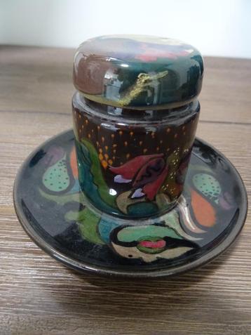 gouda plateel inktpot 1918 gouds glansplateel Gouda Holland beschikbaar voor biedingen
