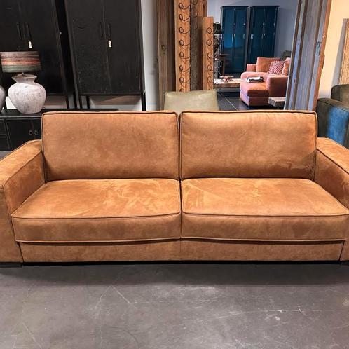 bank 2,5 zits cognac te koop, Huis en Inrichting, Banken | Sofa's en Chaises Longues, Zo goed als nieuw, Driepersoons, 150 tot 200 cm