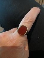 Vintage zegelring met carneool, Ophalen, Goud, Ring, Met edelsteen