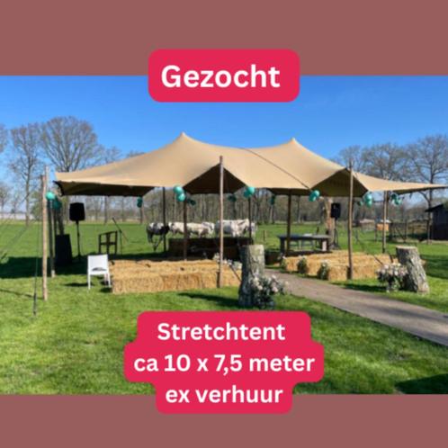 Per direct gezocht l Stretchtent 10 bij 7,5 meter !!, Tuin en Terras, Partytenten, Gebruikt, Overige typen, 2 meter of meer, 8 meter of meer