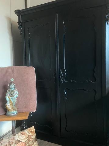 Vintage# Brocante Biedermeier kast beschikbaar voor biedingen
