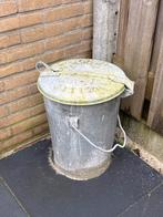 Vintage metalen prullenbak, Huis en Inrichting, Woonaccessoires | Prullenbakken, Gebruikt, Ophalen of Verzenden, Metaal, Minder dan 50 cm