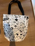 Witte Shopper met Zwarte Print, Sieraden, Tassen en Uiterlijk, Tassen | Damestassen, Ophalen of Verzenden, Nieuw, Wit, Shopper