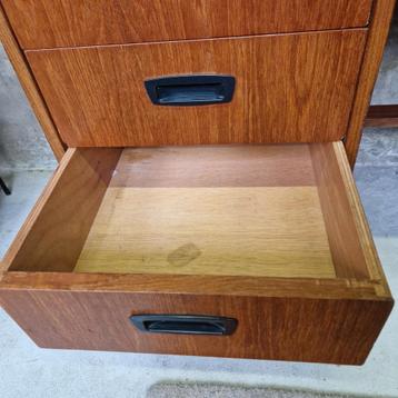 Strak vintage bureau teak fineer jaren 60 - afbeelding 8