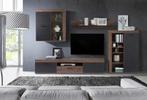 Complete Eiken Woonkamer Set - Zwart/Bruin, Ophalen, Gebruikt, 200 cm of meer, Eikenhout