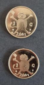 2 x laatste 1 gulden munt 2001, 1 gulden, Ophalen of Verzenden, Losse munt