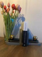 Stijlvolle gouden boekensteunen set van 2 art deco, Ophalen of Verzenden, Gebruikt