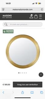 Ronde spiegel, Huis en Inrichting, Woonaccessoires | Spiegels, Ophalen, 100 tot 150 cm, Rond, Zo goed als nieuw