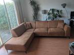 Lounge/hoekbank cognac kleur, industriële stijl, Ophalen, 250 tot 300 cm, Gebruikt, Hoekbank