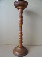 Curiosa rookpaal asbak op houten voet 56cm antiek of vintage, Ophalen of Verzenden