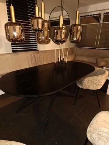Ovale eettafel met metalen Onderstel (ovaal) beschikbaar voor biedingen