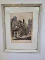 F. van der Harst - ets van de Kerkstraat, Amsterdam ca. 1961, Ophalen of Verzenden