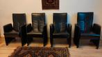 Vier chique lederen Leolux Doppler stoelen, Huis en Inrichting, Vier, Ophalen of Verzenden, Zo goed als nieuw