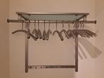 RVS Wandkapstok met 14 Hangers, Zo goed als nieuw, Minder dan 100 cm, Metaal, Ophalen