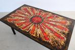 vintage xl coffee table | salontafel | Knud Michel | Deens, Ophalen of Verzenden, Gebruikt, Rechthoekig, Metaal