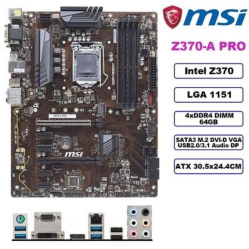 Te koop moederbord MSI Z370 - A Pro socket 1151, Computers en Software, Moederborden, Zo goed als nieuw, Intel, DDR4, Ophalen