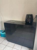 Zwarte ladekast met marmeren blad, Huis en Inrichting, Ophalen, Overige materialen, Gebruikt, 100 tot 150 cm