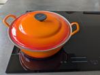 Le creuset braadpan 28 cm, Ophalen of Verzenden, Gebruikt, Gietijzer, Koekenpan of Braadpan