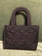 Vintage Handtas.Elegant zwart model met geborduurd front., Ophalen of Verzenden, Zo goed als nieuw, Zwart, Handtas