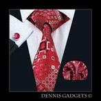 Dennis Gadgets: 100 % zijden stropdas ( 3 delig !! ) DG 1496, Kleding | Heren, Stropdassen, Ophalen of Verzenden, Nieuw, Rood