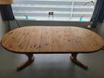 Deens Scandinavisch vintage ronde uitschuifbare tafel, Overige vormen, 200 cm of meer, Deens Scandinavisch, 100 tot 150 cm