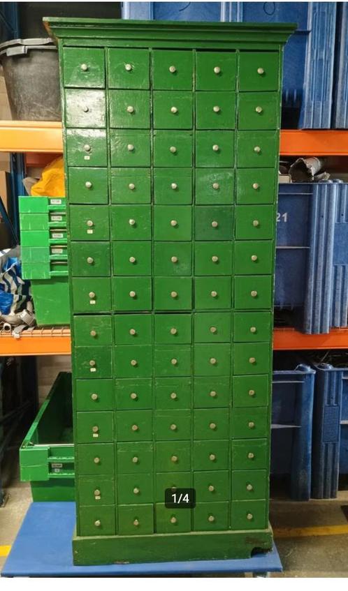 ladekast Antieke apothekerskast - kast met heel veel laadjes, Huis en Inrichting, Kasten | Ladekasten, Gebruikt, Minder dan 100 cm