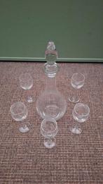 Karaf met borrel glaasjes, Huis en Inrichting, Ophalen, Overige typen, Overige stijlen, Glas