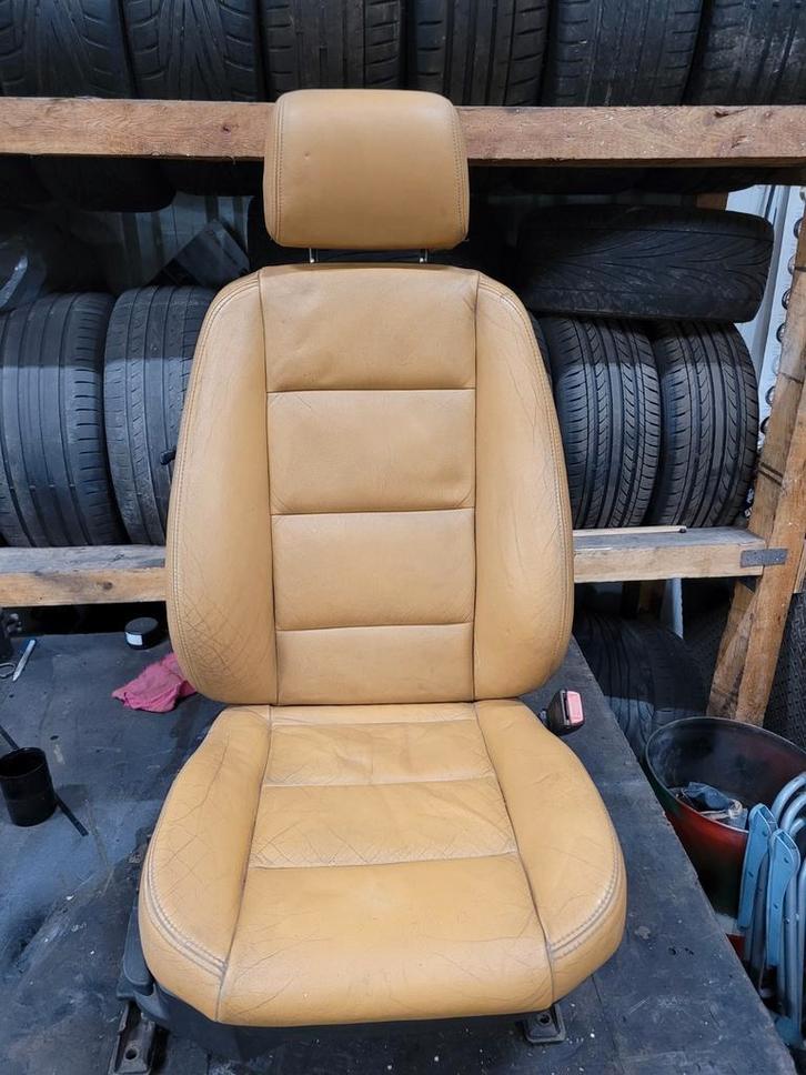 E36 leren stoel safrangelb nette staat 1992 coupe cabrio, Auto-onderdelen, Interieur en Bekleding, Ophalen