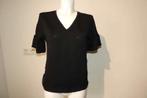 Marccain zwart truitje shirt v hals uitlopende mouwtjes N2/S, Kleding | Dames, Verzenden, Zwart, Zo goed als nieuw, Korte mouw