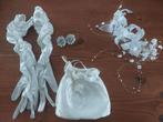 Bruidset, accessoireset, Wit, Ophalen of Verzenden, Zo goed als nieuw, Accessoires
