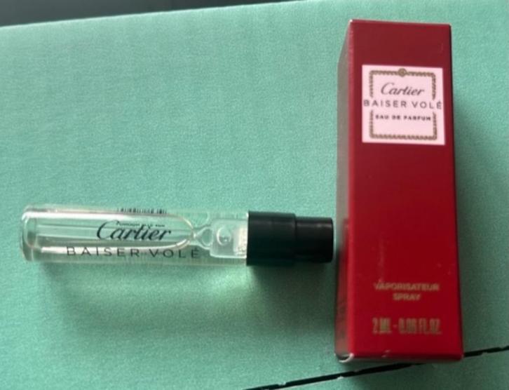 Cartier Baiser Volé eau de parfum sample tester proefje 2 ml, Verzamelen, Parfumverzamelingen, Nieuw, Proef of Tester, Ophalen of Verzenden