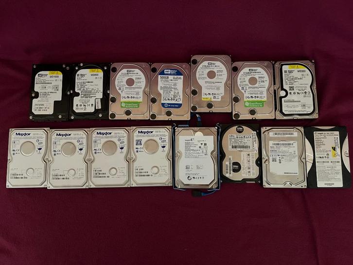 Div. hardware onderdelen, Computers en Software, Desktop Pc's, Gebruikt, Onbekend, HDD, Ophalen