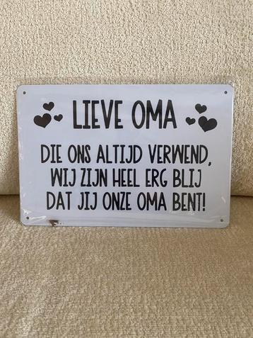 Tekstbord oma