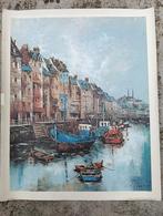 Reproducties van schilderijen van een havenstad, Ophalen of Verzenden