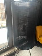 Stoffen lamp van qazqa, Ophalen, Zwart, Rond, Zo goed als nieuw