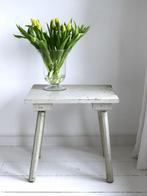 Brocante Tafeltje, bijzet Tafeltje, Kruk, Ophalen of Verzenden