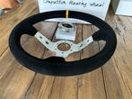 QSP 350mm 90mm suede zilver sportstuur autostuur stuur, Auto diversen, Tuning en Styling, Ophalen of Verzenden