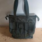 Vintage leren tas, Blauw, Gebruikt, Ophalen of Verzenden