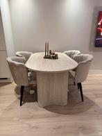 Beige schelp eetstoelen, Huis en Inrichting, Stoelen, Ophalen of Verzenden, Zo goed als nieuw, Overige kleuren, Vijf, Zes of meer stoelen