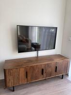 Mooi massief houten tv meubel - zo goed als nieuw!, Ophalen, 150 tot 200 cm, Eikenhout, Zo goed als nieuw