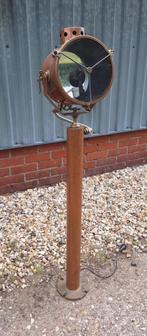 Vintage schijnwerper lamp, scheepslamp van Francis Bolt., Huis en Inrichting, Lampen | Vloerlampen, Ophalen, Gebruikt, Industrieel-nautisch-vintage- stoer wonen-stoer werken