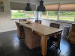 Mooie massief houten eettafel 250x100cm, Huis en Inrichting, Tafels | Eettafels, Ophalen, 200 cm of meer, 50 tot 100 cm, Zo goed als nieuw